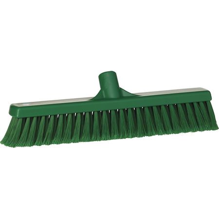 Remco 2 x 16 in Sweep Face Broom Head, Soft, Synthetic, Green 31782
