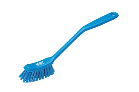 Remco 1 in W Scrub Brush, Medium, 8 3/16 in L Handle, 11 in L Brush, Blue, Plastic, 11 in L Overall 42873