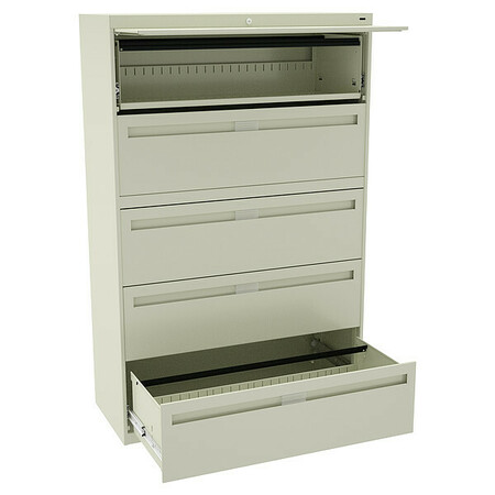 Tennsco 42" W Laterial File Cabinet, Champagne/Putty LPL4260L50 PUTTY