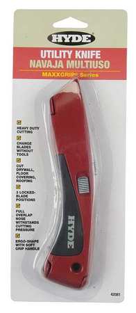 HYDE Utility Knife Utility, 7 in L 42081