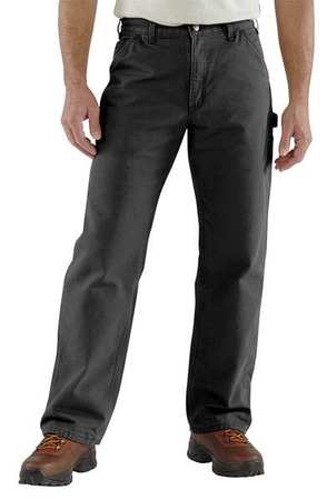 Carhartt Dungaree Work Pants, Black, Size 32x30 In B11-BLK 32 30