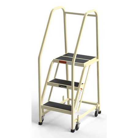 EGA 54 in H Steel Rolling Ladder, 3 Steps, 450 lb Load Capacity F005