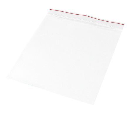 MINIGRIP Reclosable Poly Bag Zipper Seal 8" x 8", 2 mil, Clear, Pk1000 MGRL2P0808