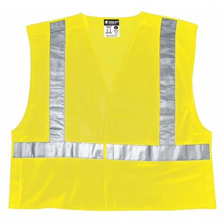 MCR SAFETY Tear Away Safety Vest, XL CL2MLXL