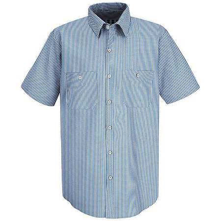 VF WORKWEAR Short Sleeve Shrt, Blu, PET/Cotton, 2XL SL20WB SS XXL