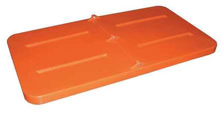 ZORO SELECT Tilt Truck Lid, Orange, Fits 1/3 cu. yd. 1/3LID ORANGE