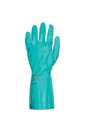 Ansell 13" Chemical Resistant Gloves, Nitrile, 9, 1 PR 37-145