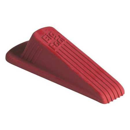 BIG FOOT Door Wedge, Vulcanized Rubber, Red, 1-1/4"H x 2"W 910