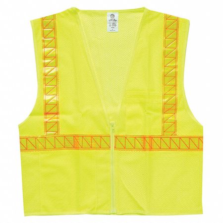Kishigo XL Class 2 High Visibility Vest, Lime 1076-XL