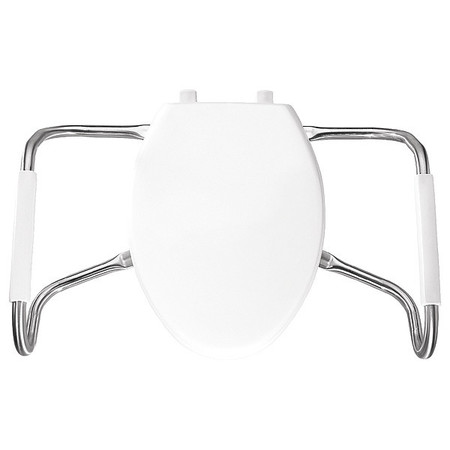 Bemis Open Front Toilet Seat, Elongated, Safety Side Arms MA2150