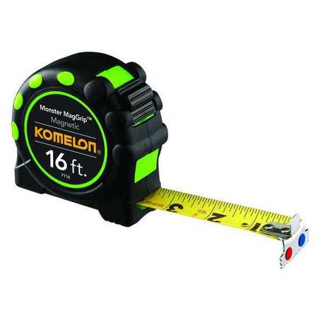 Komelon 16 ft Tape Measure, 1 in Blade 7116