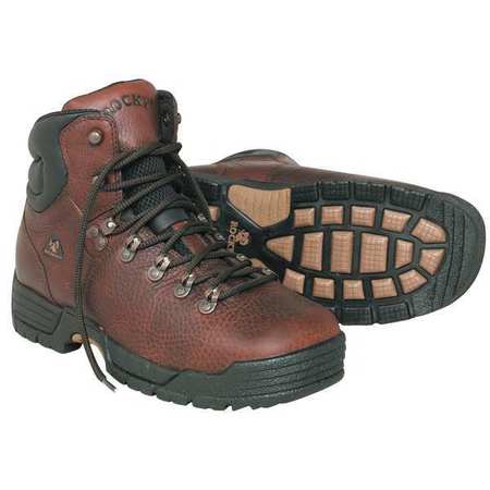 Rocky Work Boots, Pln, Ins, Mens, 9-1/2W, Brn, PR FQ0007114