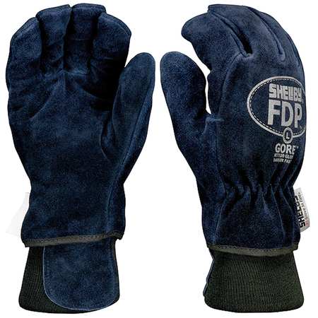 SHELBY Firefighters Gloves, L, Cowhide Lthr, PR 5227 L
