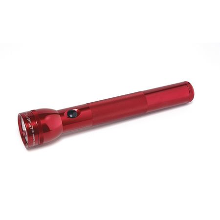 MAGLITE Red No Xenon Industrial Handheld Flashlight, Alkaline D, 45 lm TS3D036K