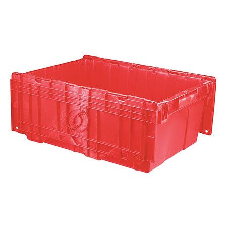 Orbis Red Attached Lid Container, Plastic, Metal Hinge FP143 Red