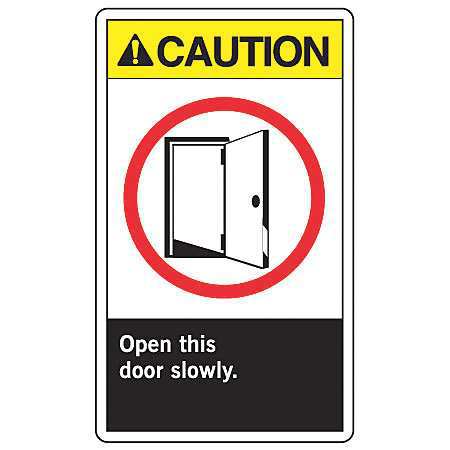 ACCUFORM Caution Sign, 10" Height, 7" Width, Plastic, Rectangle, English MRBR600VP