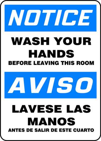 ACCUFORM Spanish-Bilingual Notice Sign, 14"X10", Height: 14", SBMRST803VP SBMRST803VP