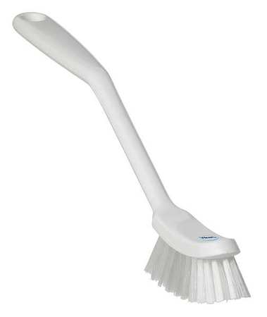 Remco 1 in W Scrub Brush, Medium, 8 3/16 in L Handle, 11 in L Brush, White, Plastic, 11 in L Overall 42875