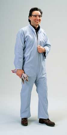 Lakeland Flame Resistant Coverall, Sky Blue, Pyrolon Plus, L LS7412-LGB