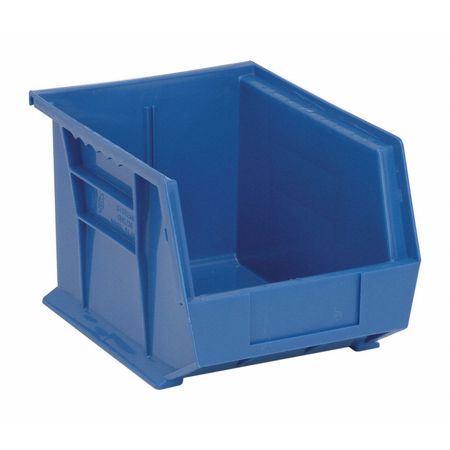 Quantum Storage Systems 50 lb Hang & Stack Storage Bin, Polypropylene, 8 1/4 in W, 7 in H, 10 3/4 in L, Blue QUS239BL