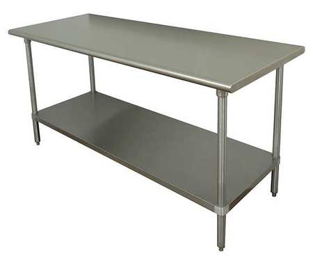 Advance Tabco Fixed Work Table, Stainless Steel, 36" W, 35-1/2" Height, 630 lb., Straight SS-366