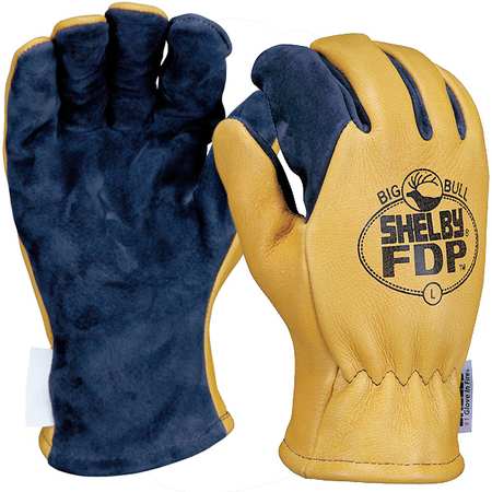 SHELBY Firefighters Gloves, S, Pigskin Lthr, PR 5280G S