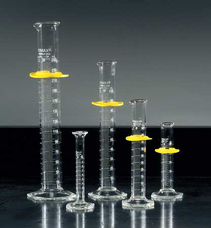 KIMBLE CHASE Graduated Cylinders, Glass, Clear, PK5 20024-01