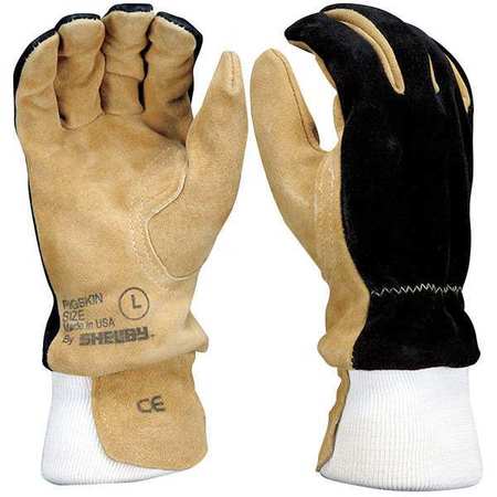 SHELBY Firefighters Gloves, XL, Pigskin, PR 5002 XL