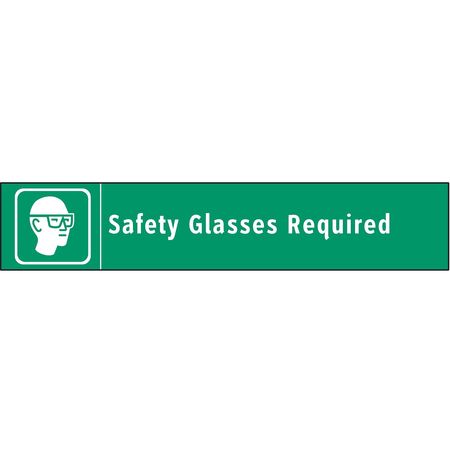 ELECTROMARK Personal Protection Sign, 1 3/4 in Height, 9 in Width, Vinyl, English S353M