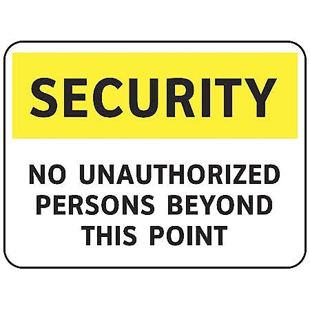 ELECTROMARK Security Sign, 10 in Height, 14 in Width, Plastic, English S1145P10