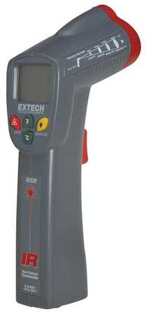 Extech Infrared Thermometer, Backlit LCD, -58 Degrees  to 1832 Degrees F, Single Dot Laser Sighting 42545