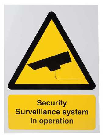 ELECTROMARK Security Sign, 16 in Height, 12 in Width, Plastic, English S1277R