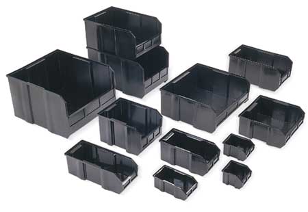 QUANTUM STORAGE SYSTEMS Plastic Divider, Black, 10 1/4 in L, 6 1/2 in W, 4 3/4 in H, 6 PK DUS250CO