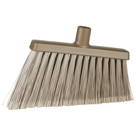 REMCO 11 3/8 in Sweep Face Broom Head, Soft, Synthetic, Brown 291666