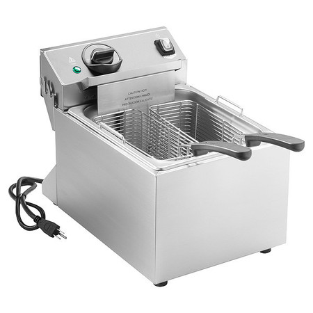 VOLLRATH Fryer, 10lb, 12-5/8"Hx10-3/4"W, SS, Electric CF2-1800