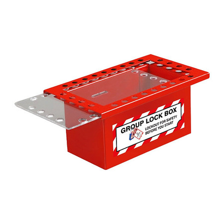 ZING Group Lockout Box, Red, 5-1/2"x4-1/4 7630