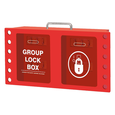 ZING Group Lockout Box, Red, Steel, 2"x12 7388