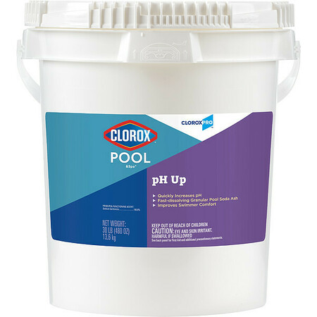 CLOROXPRO Pool Balancer pH, 30 lb Bucket, Alkaline 91130CLP