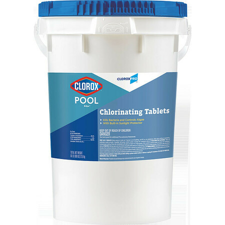 CLOROXPRO Chlorinating Tablets, 50 lb Bucket, Acidic 90050CLP