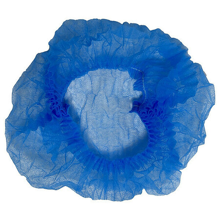 CONDOR Bouffant Cap, Polypropylene, Blue, PK1000 819RZ8