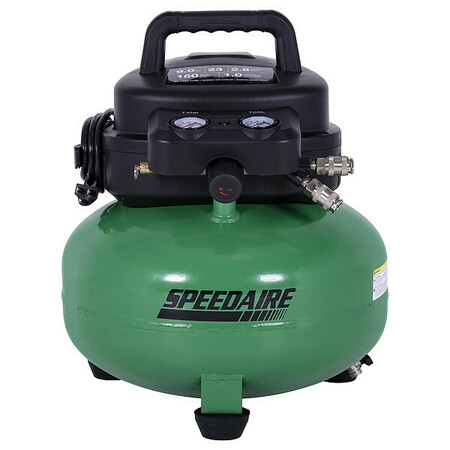 SPEEDAIRE Portable Air Compressor, Oil Free, 120V AC 810RA7