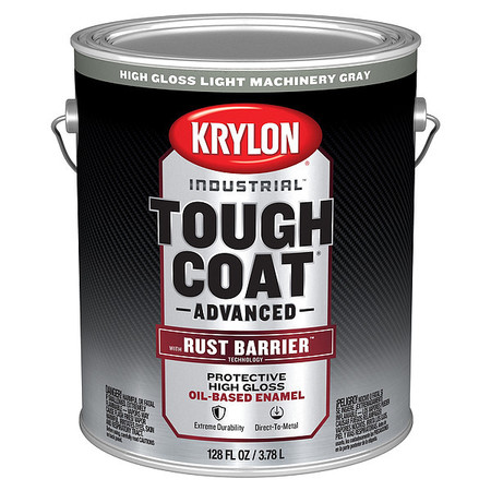 KRYLON Exterior Protective Coating, Gloss, Oil/Alkyd Base, Machinery Gray, 1 gal K00831008