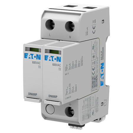 EATON Surge Protection Device, 2 Phase, 600V AC, 2 Poles, 2 Wires + Ground AGDN60020R