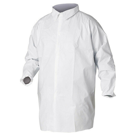KLEENGUARD Breathable Lab Coat, Fabric, White, s 30938