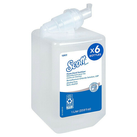 SCOTT Foam Hand Sanitizer, Pump Bottle, 1 L 12977