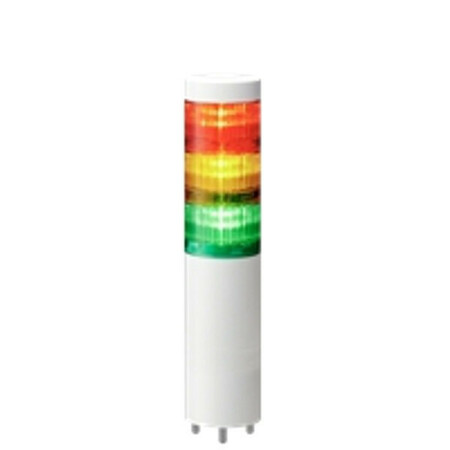 PATLITE Tower Light Assembly, LED, 60 mm Dia. LR6-302WMNW-RYG+FB295