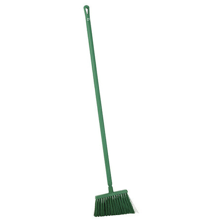 REMCO 11 3/8 in Sweep Face Angle Broom, Stiff, Green 29142/29602