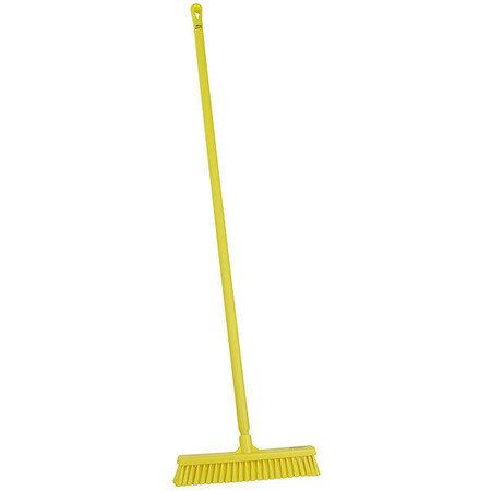 REMCO 16 in Sweep Face Push Broom, Medium, Yellow 31796/29626