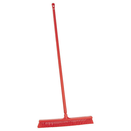 VIKAN Push Broom, 59.1 in, Red Bristle 31994/29624