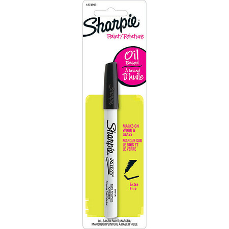 SHARPIE Paint Marker, Cap Clip, Black, Fine Tip 1874990